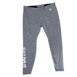Grey Nike 'Just Do It" Irredecent logo Pants